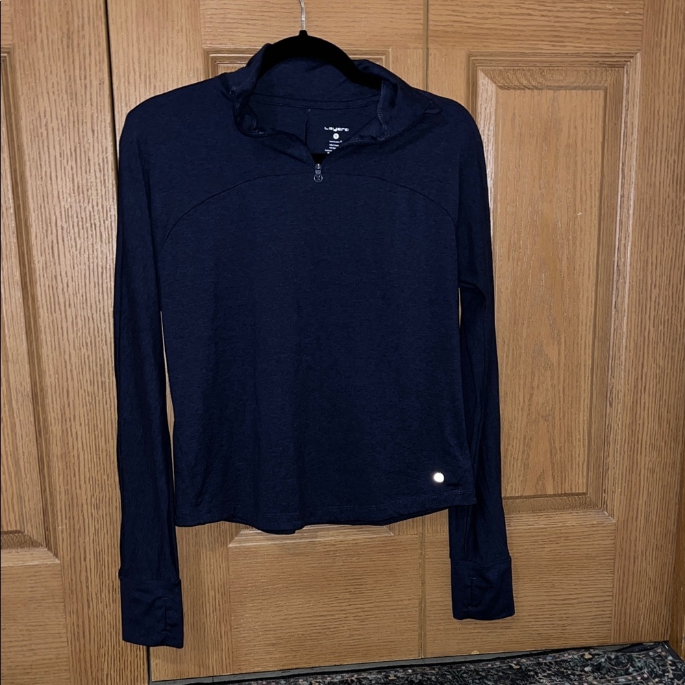 Layers Navy Quarter-Zip Top